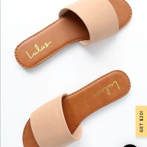 Lulus Addison Natural Slide Sandals